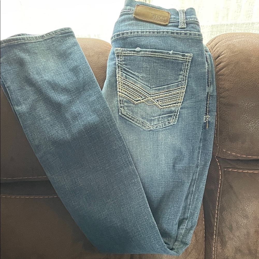 BKE Alec Straight Leg Jeans - Dark Blue